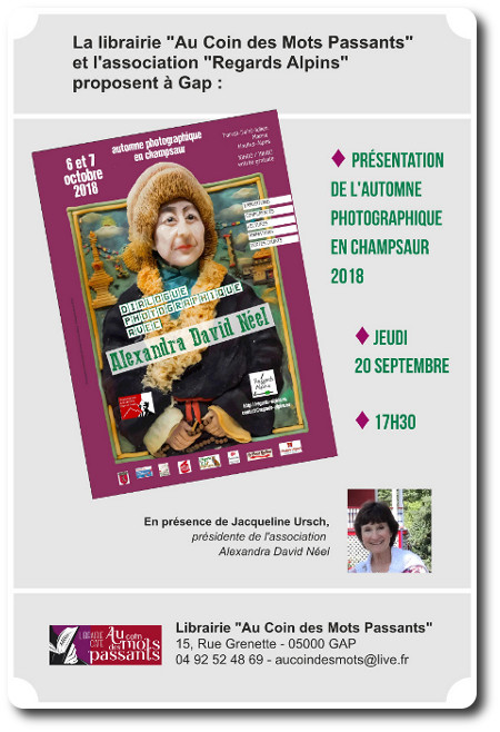 Présentation de l'automne photographique 2018