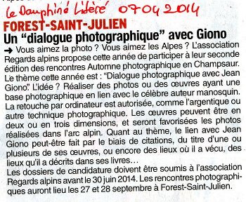 Automne photographique en Champsaur - 2014 - Le Dauphiné Libéré